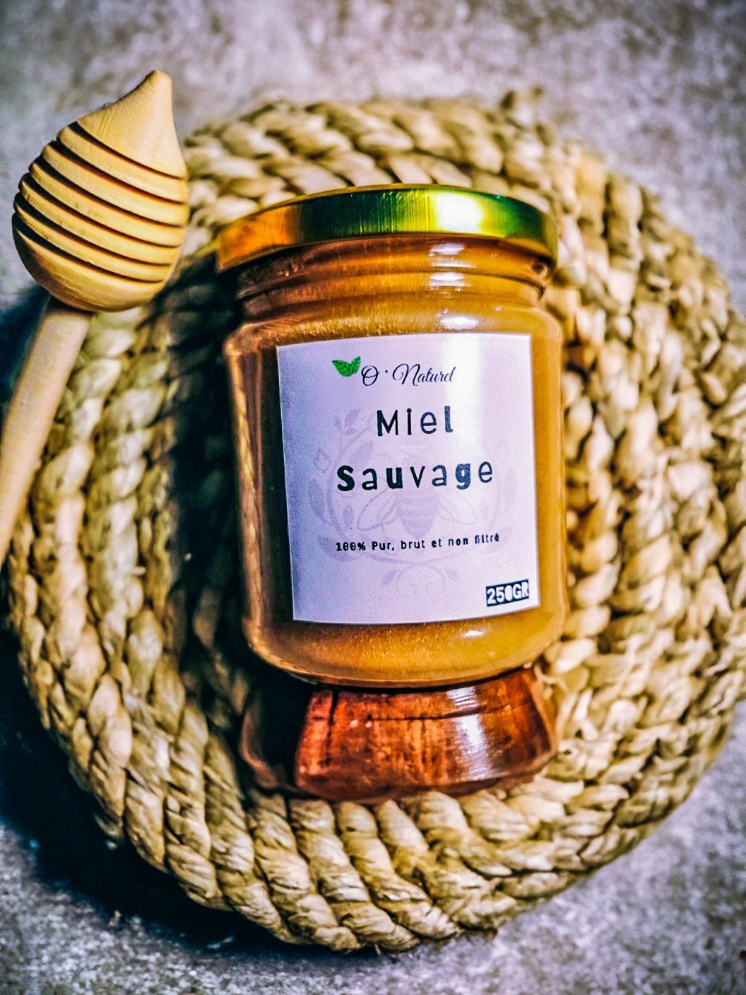 miel sauvage 100% pur miel brut honey non filtrer